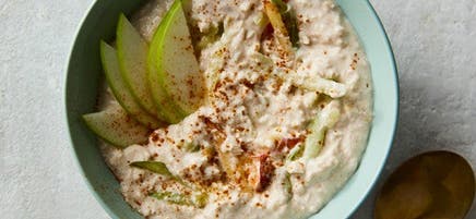 Gruau aux pommes et aux épices préparé la veille