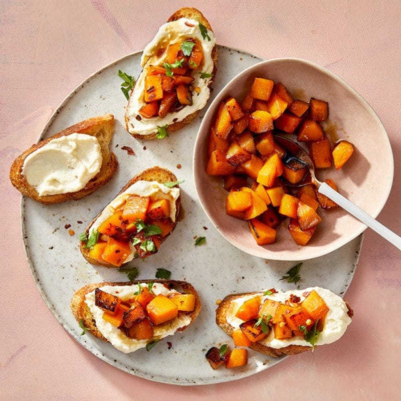 Photo de Bruschetta à la courge musquée et à la ricotta par WW
