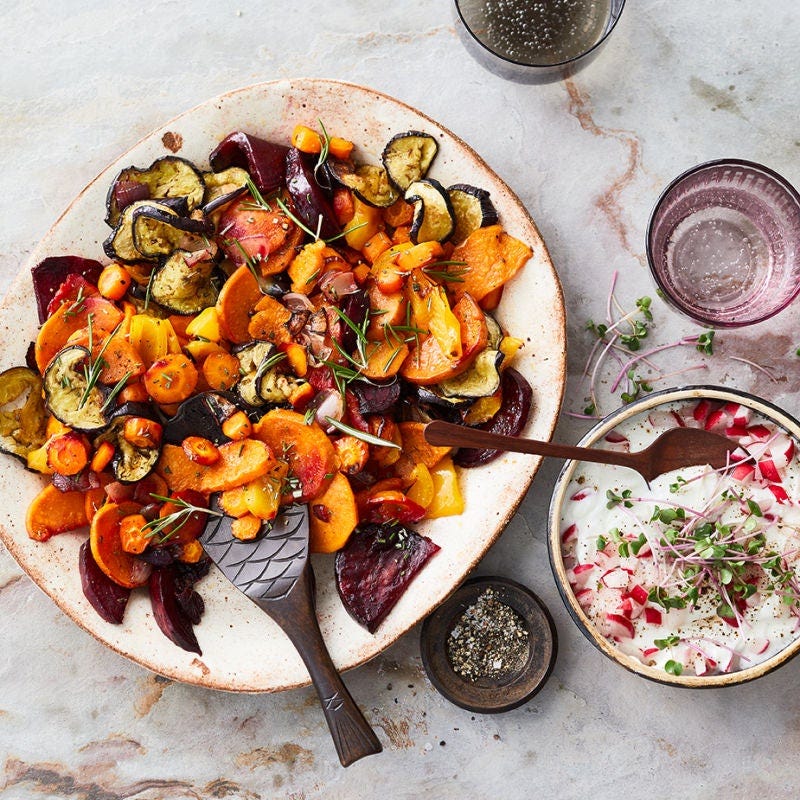 Buntes Gemüse aus der Heissluftfritteuse