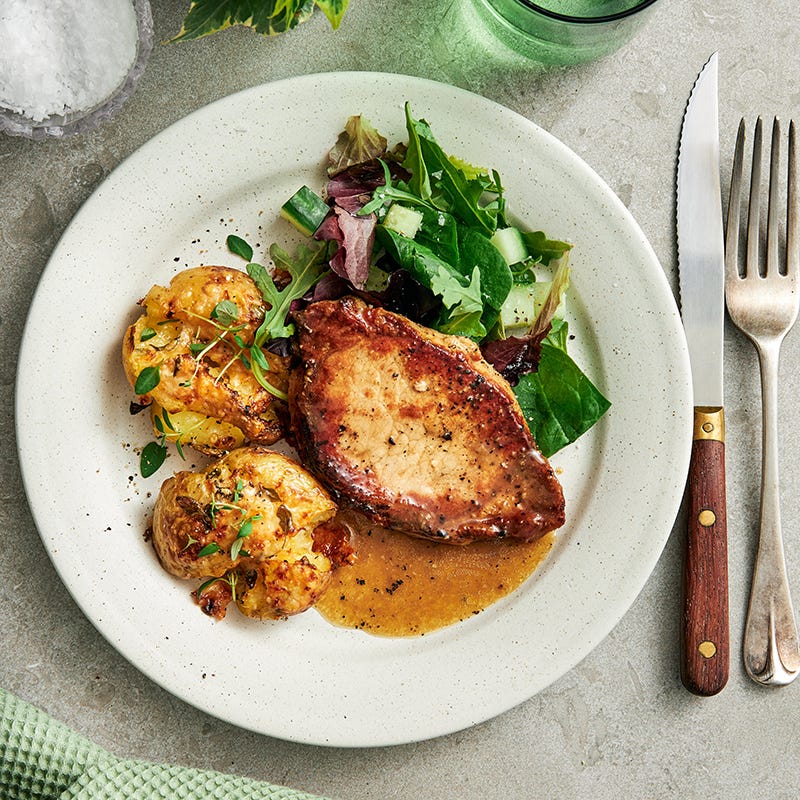 Foto av ViktVäktarkassen - Stekt fläskkotlett med skysås och krossad potatis (2 portioner) från WW ViktVäktarna