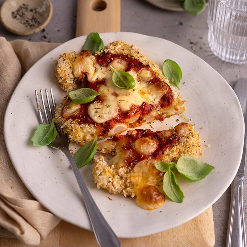 Blumenkohlschnitzel Pizza-Style