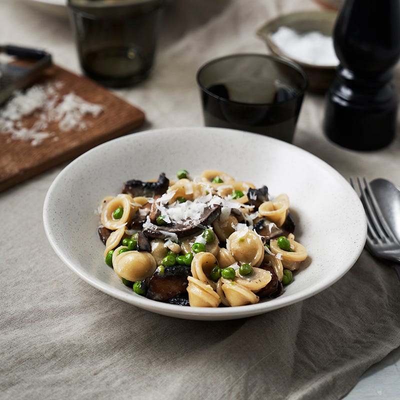 ViktVäktarna - Krämig pasta med portabello och ärter