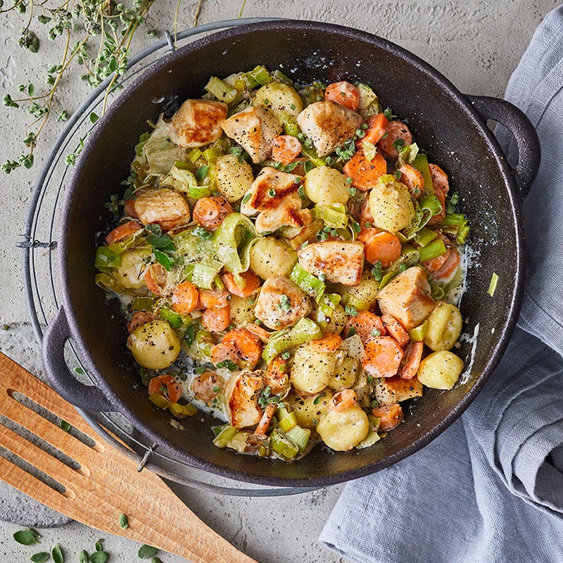 Gnocchipfanne mit Lauch und Karotten Rezept | WW Deutschland Gnocchipfanne mit Lauch und Karotten Rezept | WW Deutschland
