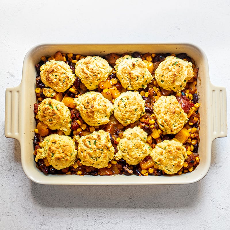 Photo of Three sisters casserole with cornmeal biscuit topping by WW