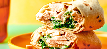 Chicken Caesar salad wrap