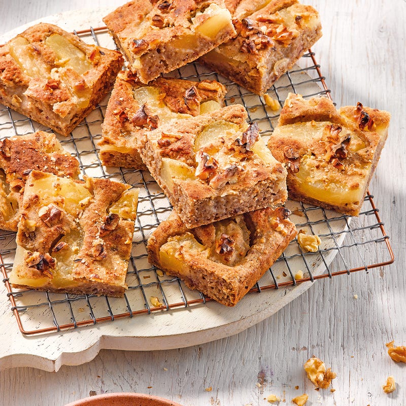 Birnen-Walnuss-Schnitten