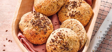 Haferflocken-Quark-Brötchen, schnelle