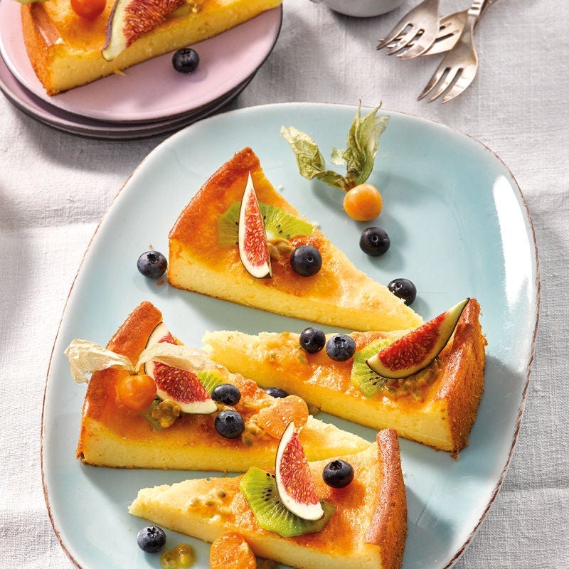 Käsekuchen ohne Boden