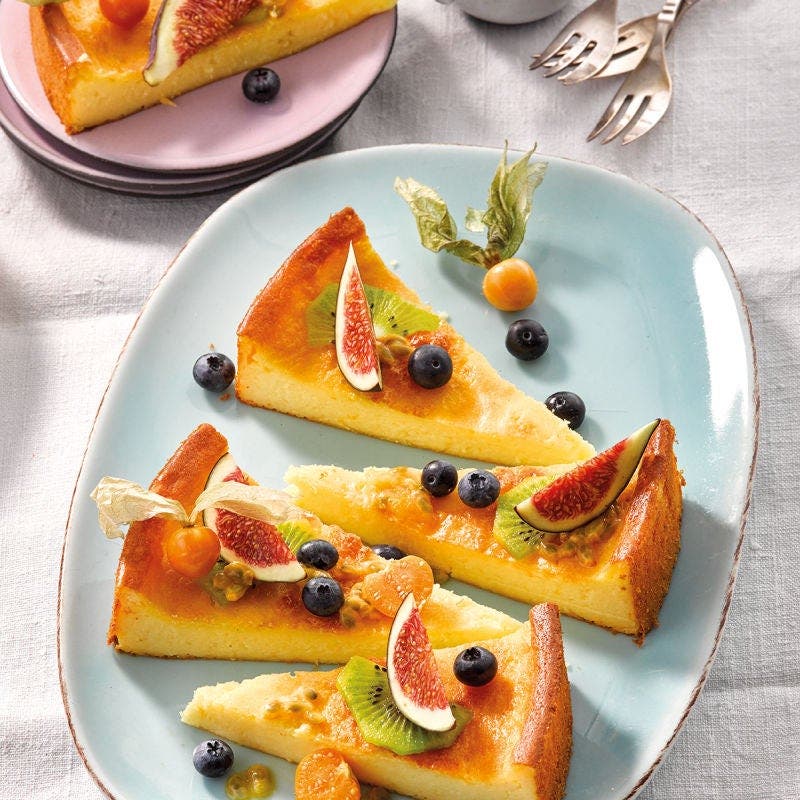 Käsekuchen ohne Boden