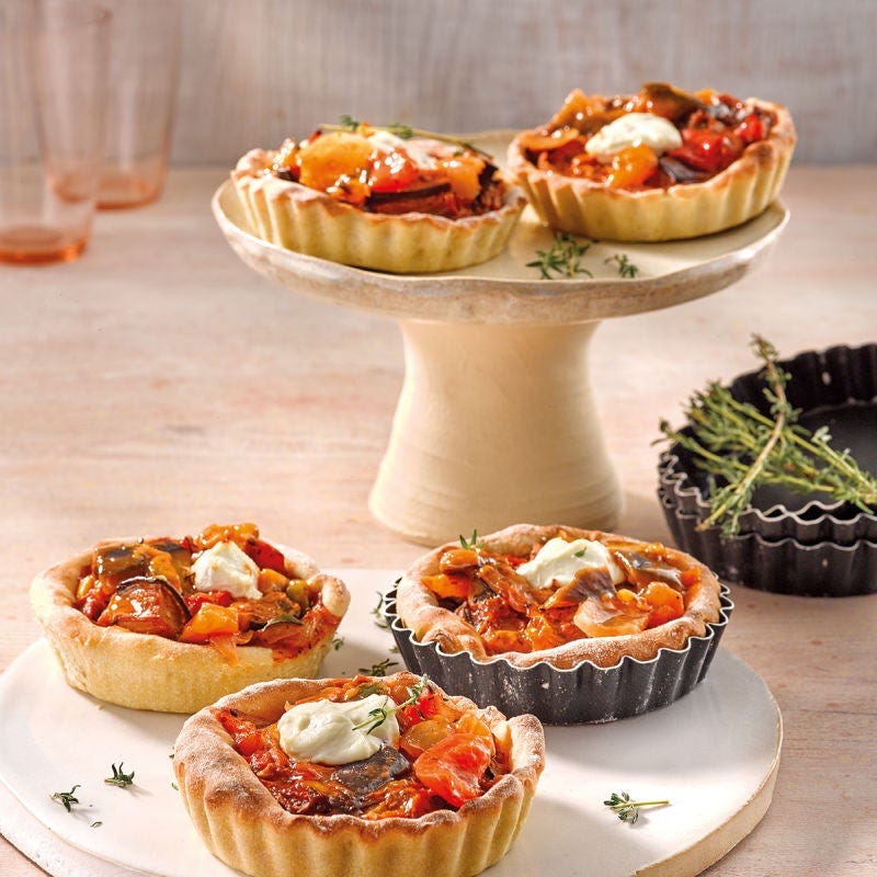 Ratatouille-Tartelettes mit Ziegenkäse