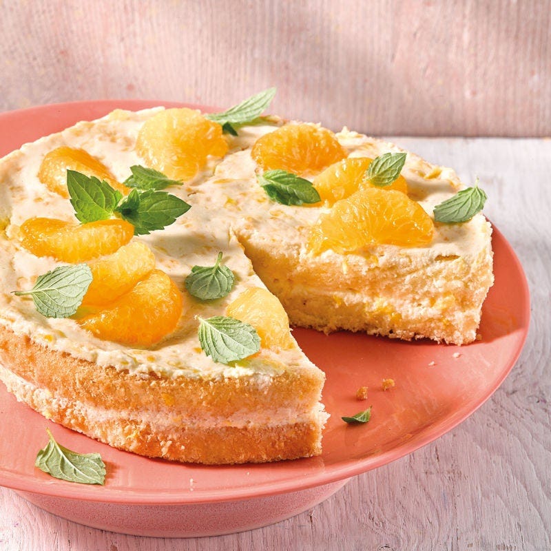 Vanillebiskuit mit Mandarinencreme
