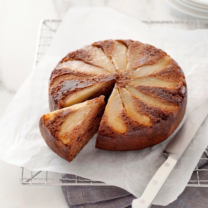 Photo of Upside-Down Pear and Chocolate Cake by WW
