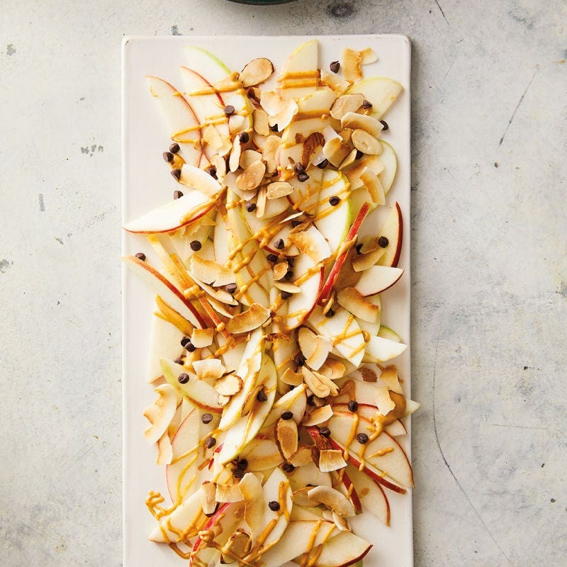 Apfelspalten mit Topping