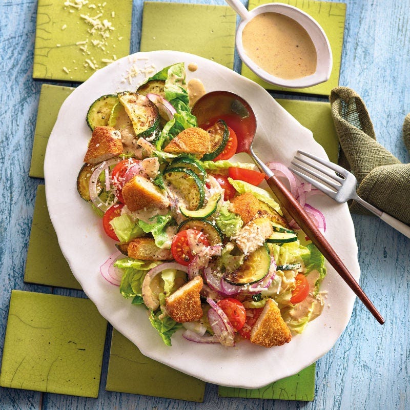 Caesar Salad mit Veggie Nuggets