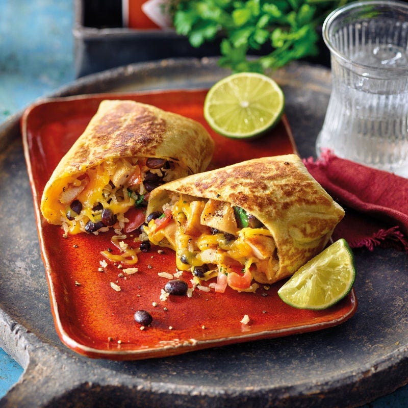Chicken Burrito mit Tomatensalsa