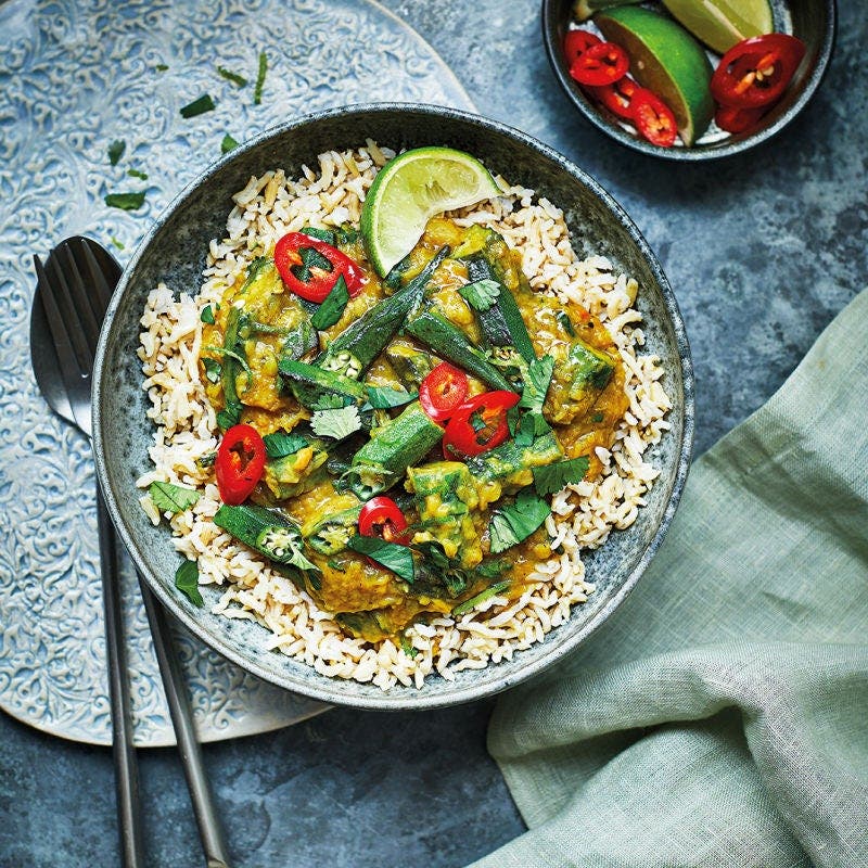 Curry mit Linsen & Okra