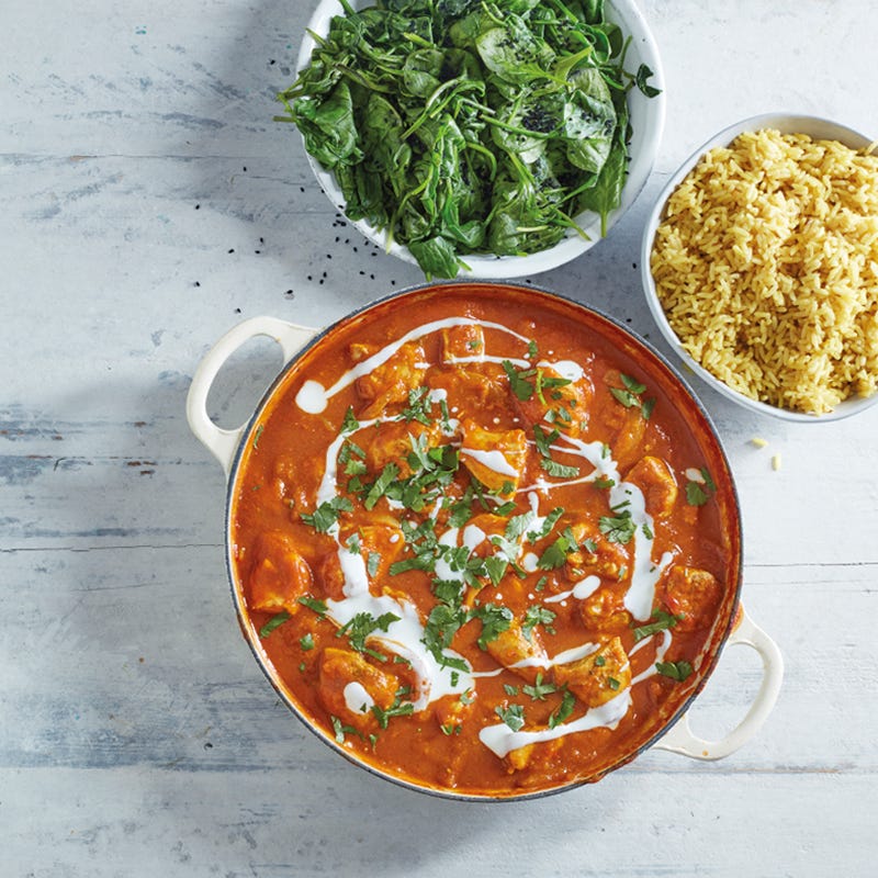 Kürbis-Tomaten-Curry mit Pute