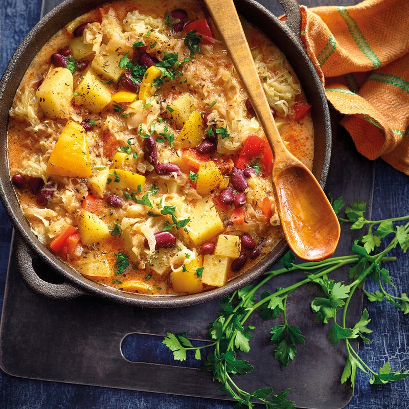 Sauerkraut-Kartoffel-Ragout, pikantes