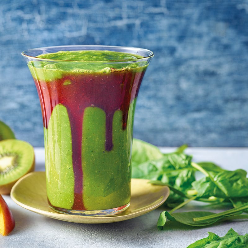 Smoothie mit Kiwi & Grenadine, grüner