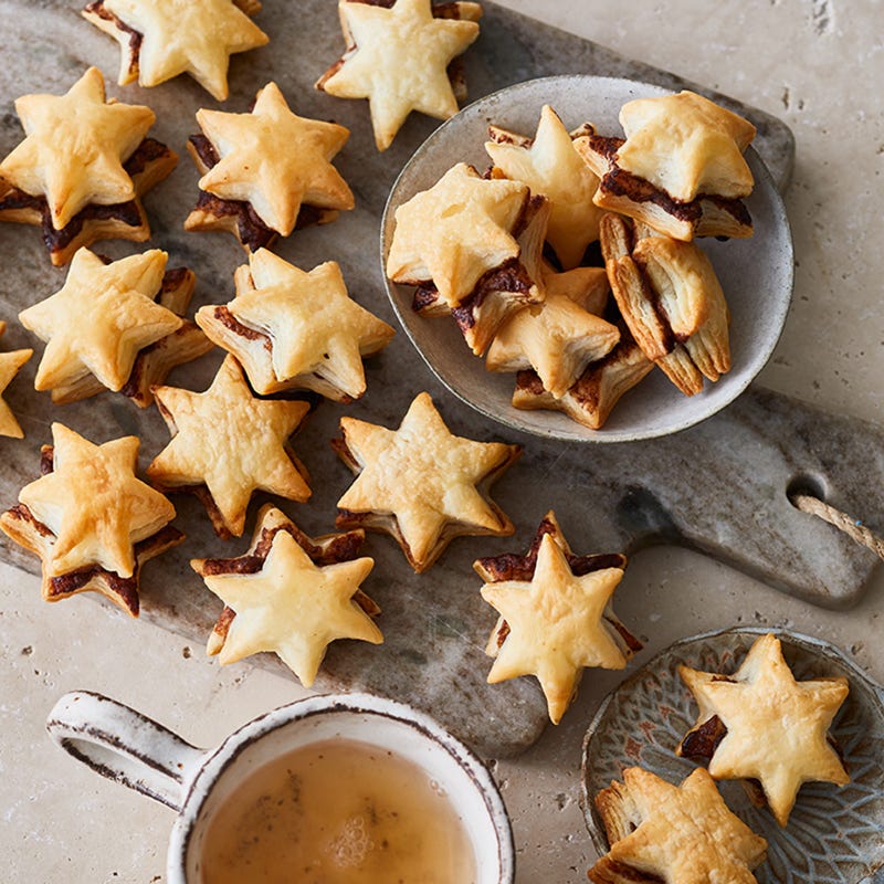 Schnelle Nuss-Nougat-Sterne