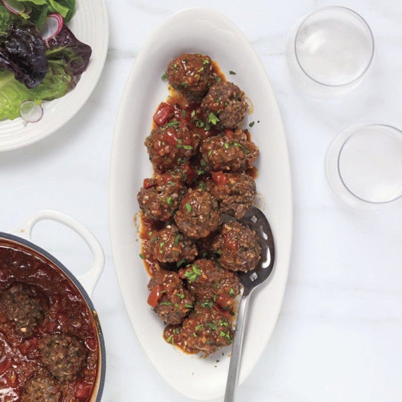 Photo of Bulgur Beef Meatballs in Cinnamon-Scented Tomato Sauce by WW