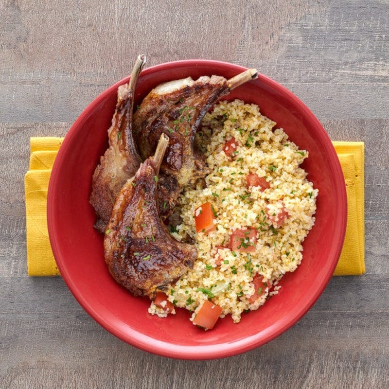 Photo of Minted Lamb Chops with Lemony Bulgur by WW