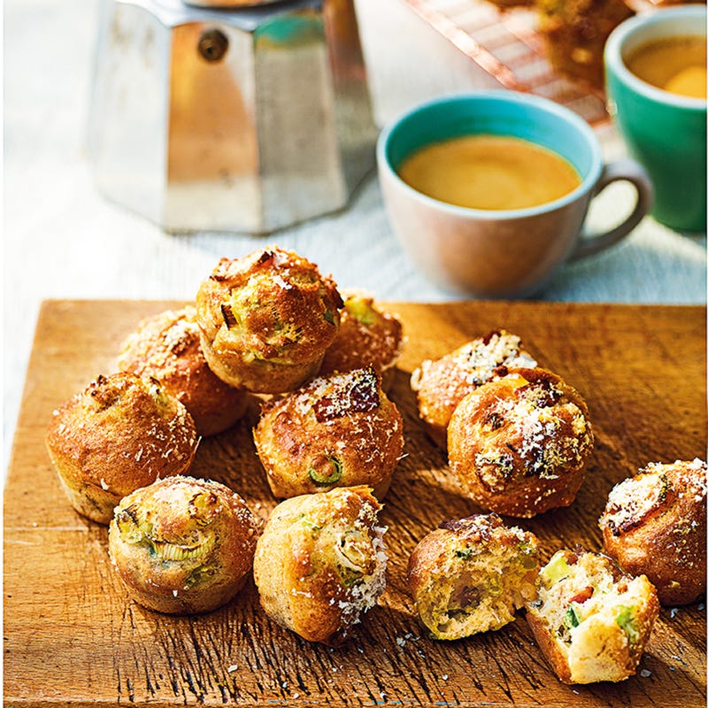 Mini-Schinken-Muffins mit Frühlingszwiebeln