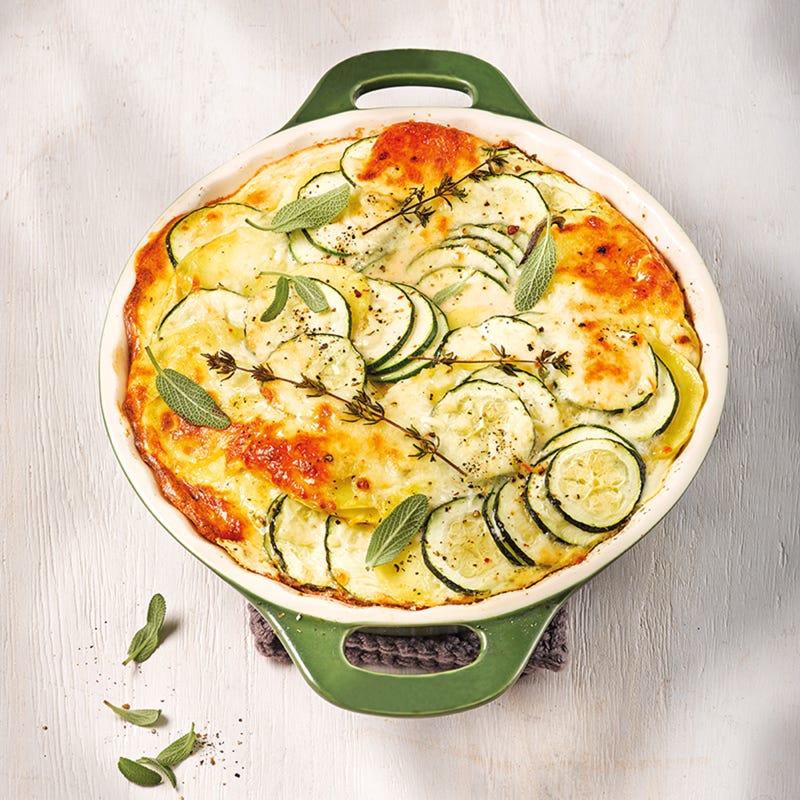 Französisches Kartoffel-Zucchini-Gratin