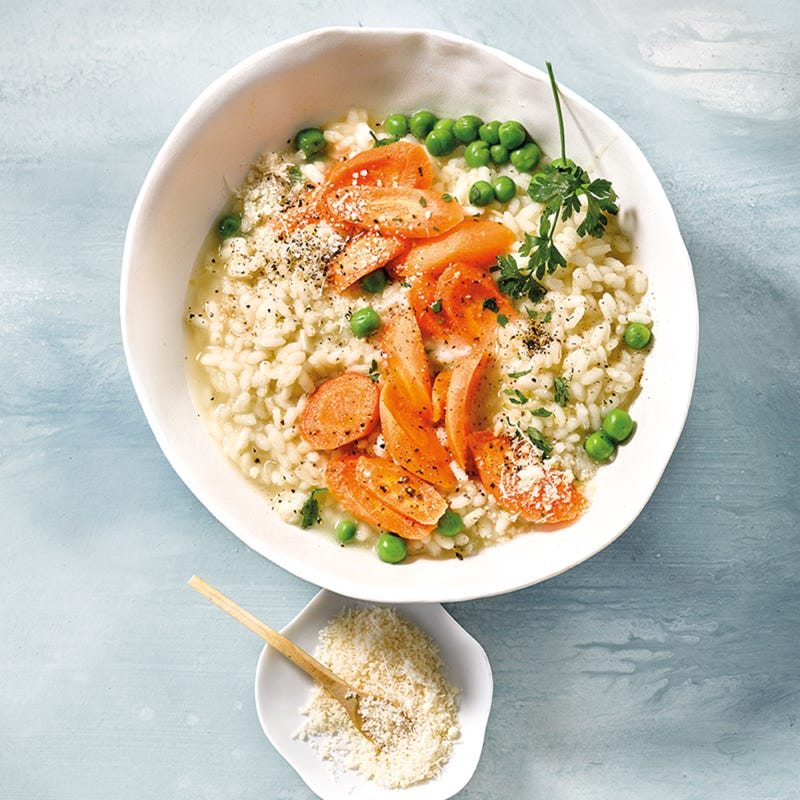 Risotto mit gebackenen Karotten