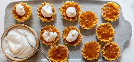 Easy five-ingredient pumpkin pie tartlets