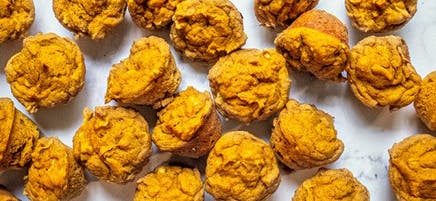 Pumpkin-apple-ricotta mini muffins