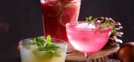 Gin tonic aux canneberges et au thym