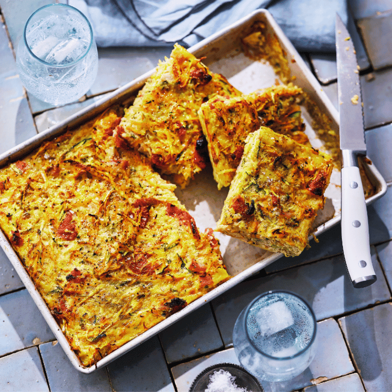 ham and sun-dried tomato slice