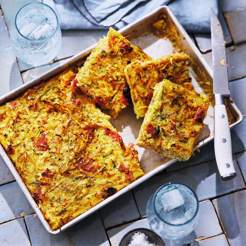 ham and sun-dried tomato slice