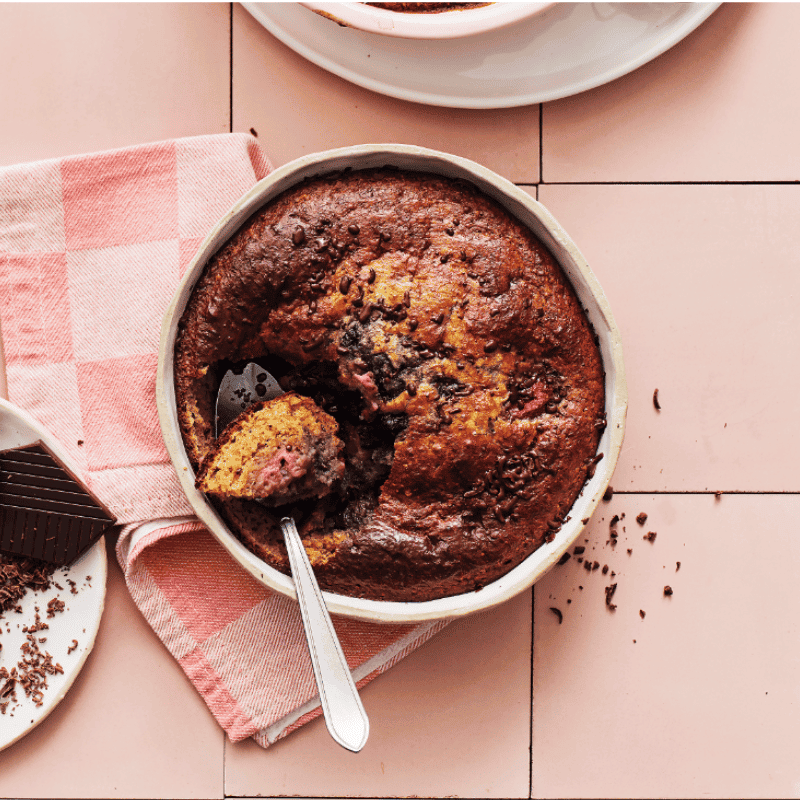 choc berry baked oats