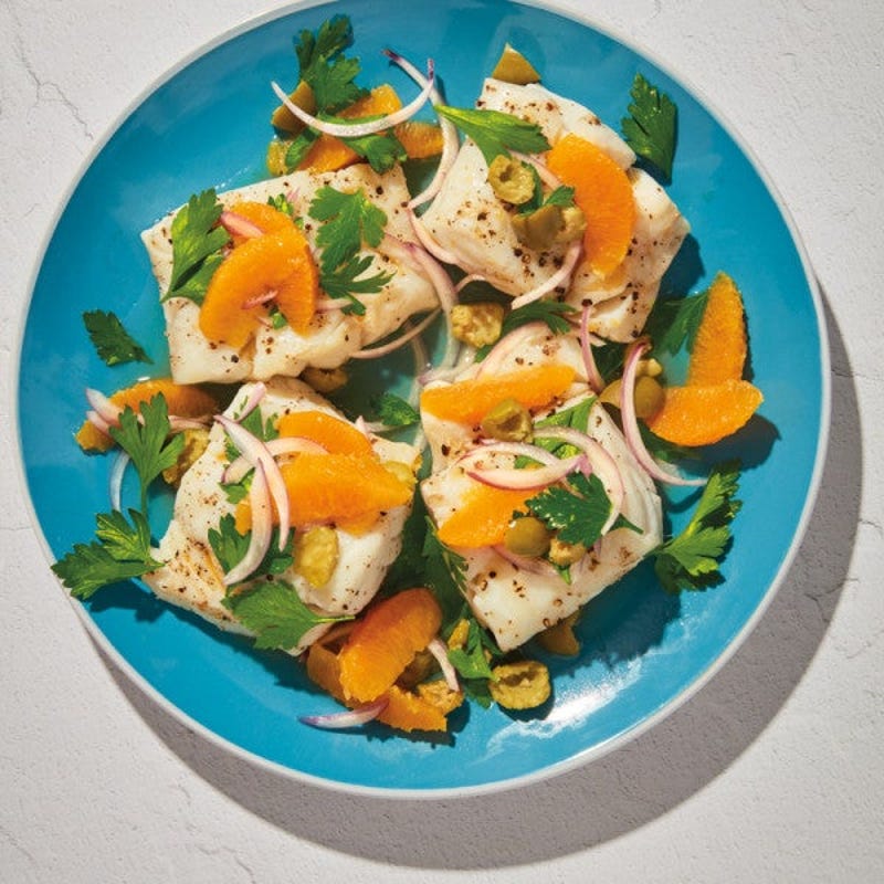 Photo of Roasted cod with orange-olive relish by WW