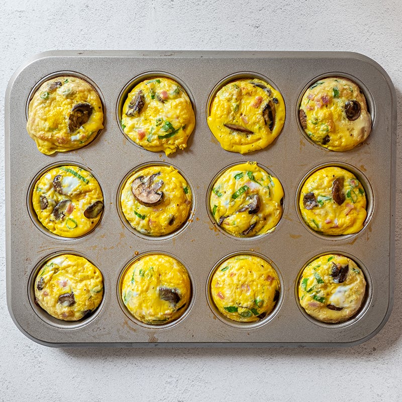 Photo of Ham & Swiss muffin tin frittatas by WW