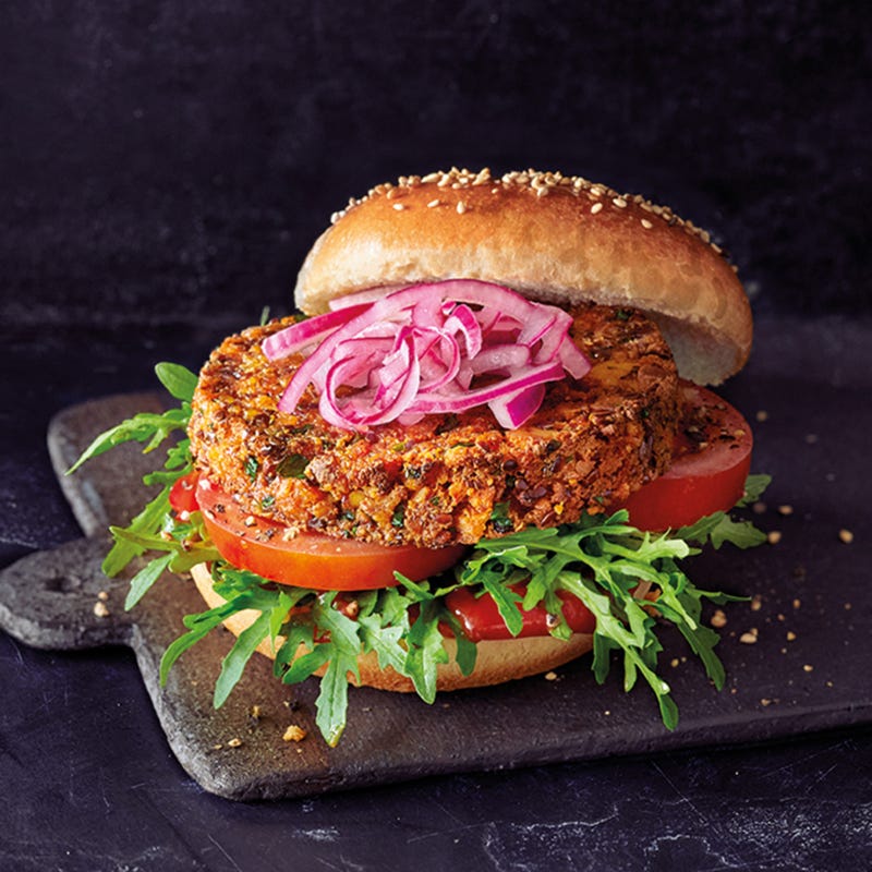 Tofuburger mit Zwiebeln