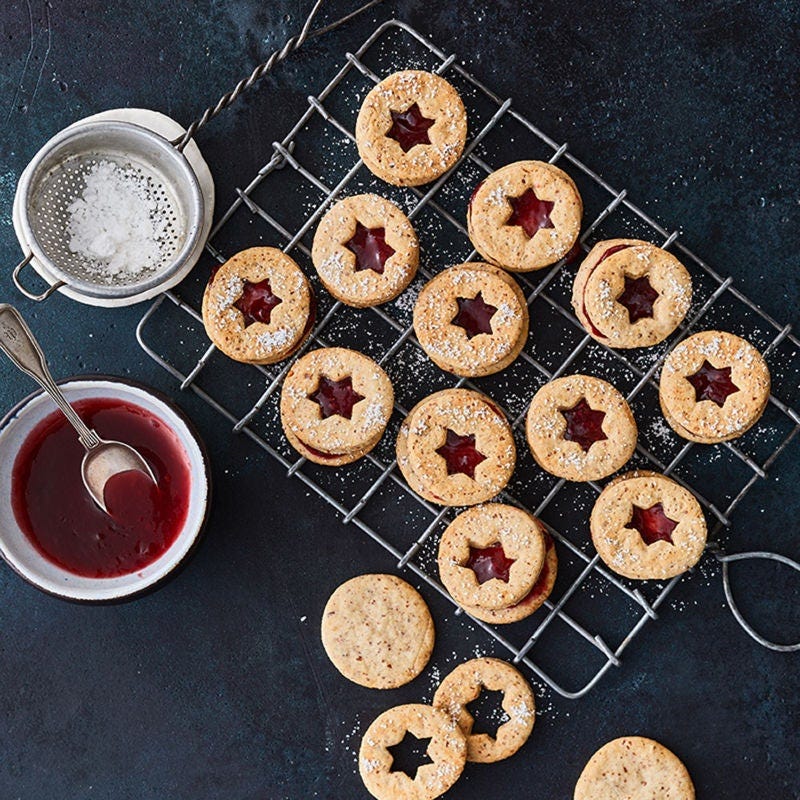 Vegane Linzer Plätzchen