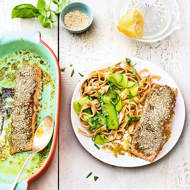 Photo of Sesame and pesto crusted salmon by WW