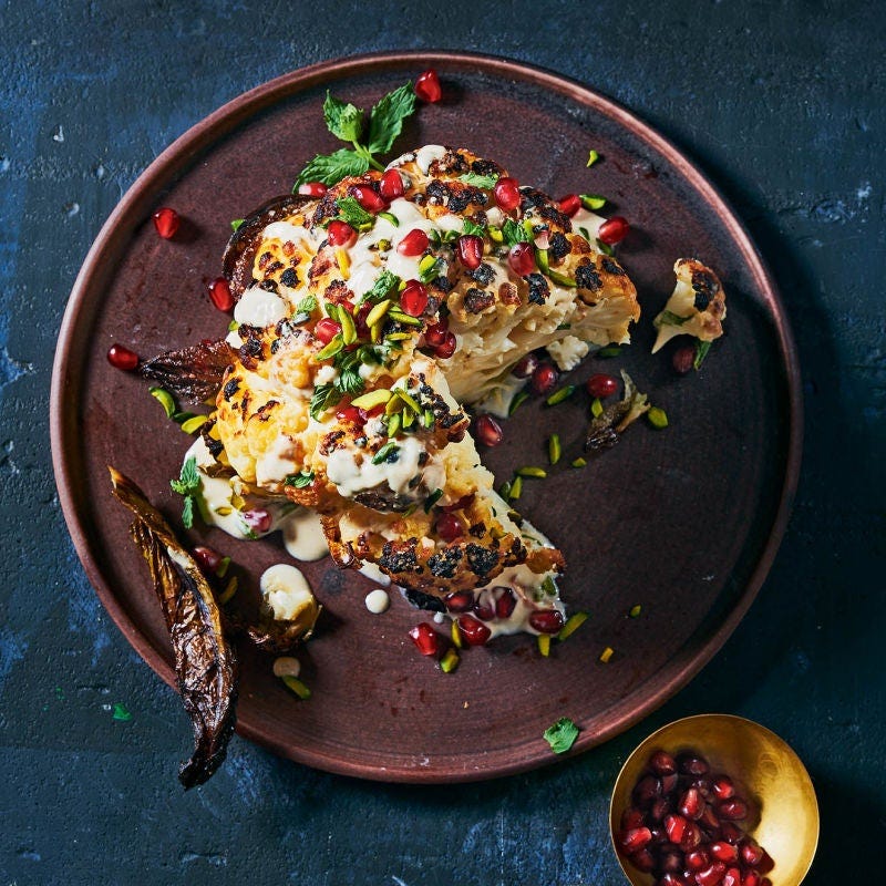 Whole roasted cauliflower