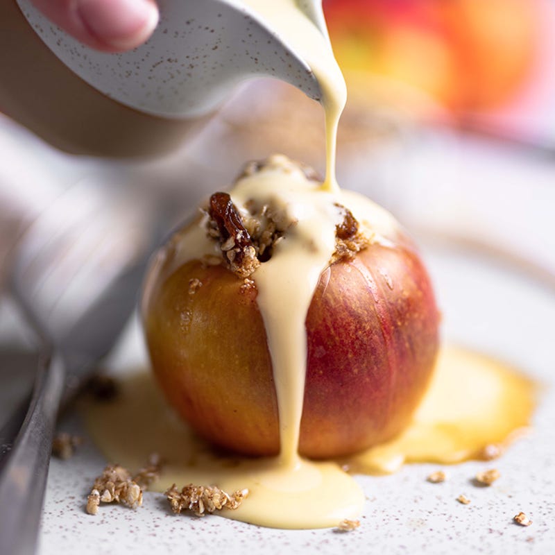 Bratapfel mit Vanillesauce