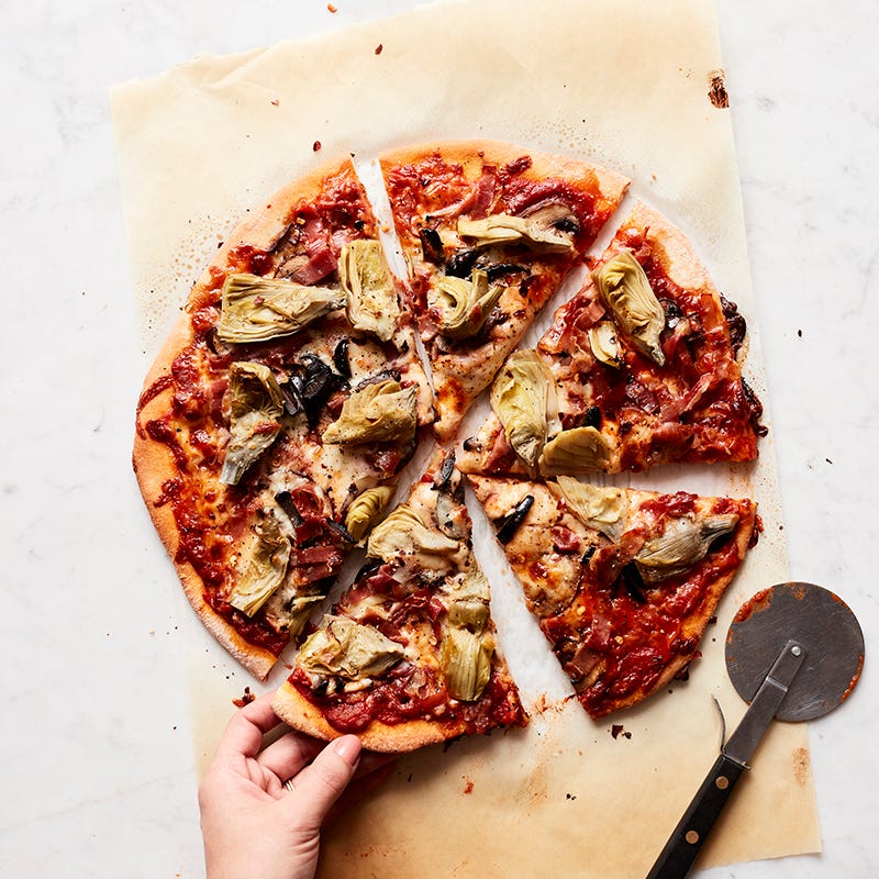 ViktVäktarna - Pizza med kronärtskocka och prosciutto