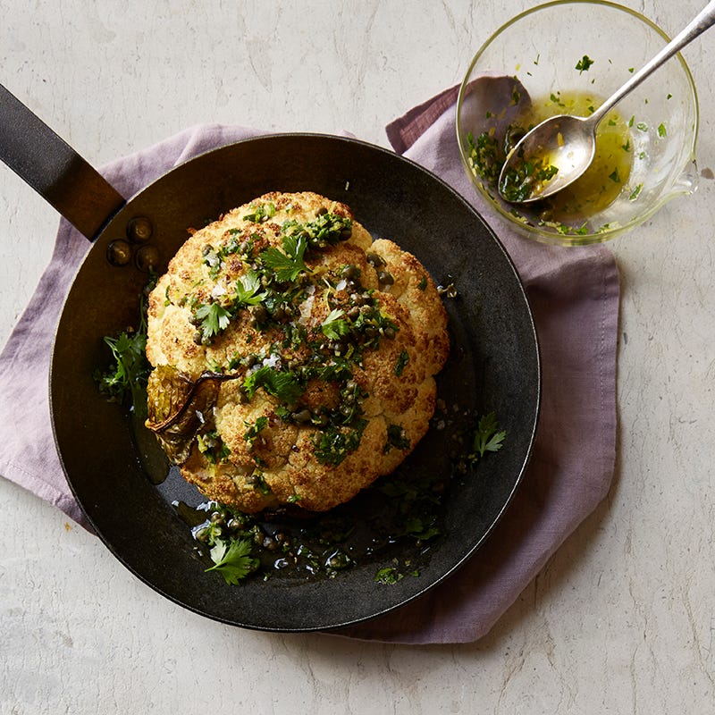 ViktVäktarna - Helstekt blomkål med citron och kapris