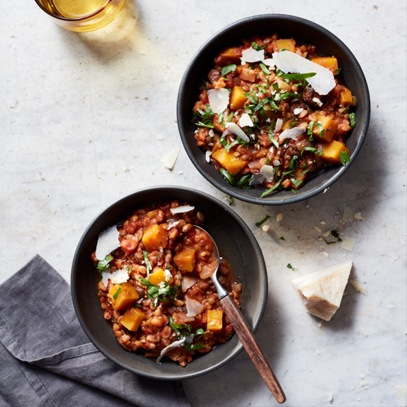 Ragoût de champignons et de citrouille