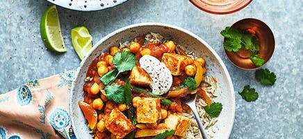 Curry de pois chiches au halloumi