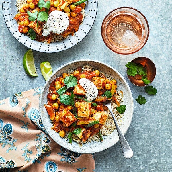 Curry de pois chiches au halloumi