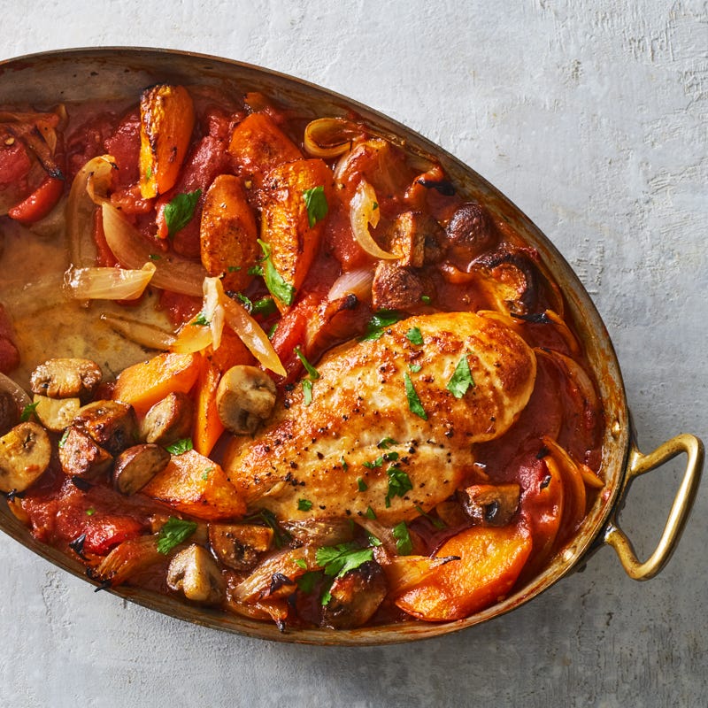 Photo of Tomato-braised chicken with mushrooms by WW