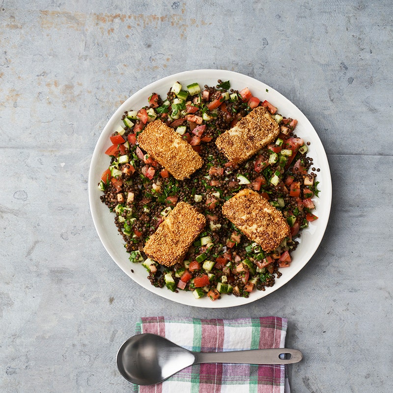 ViktVäktarna - Linssallad med sesamstekt halloumi