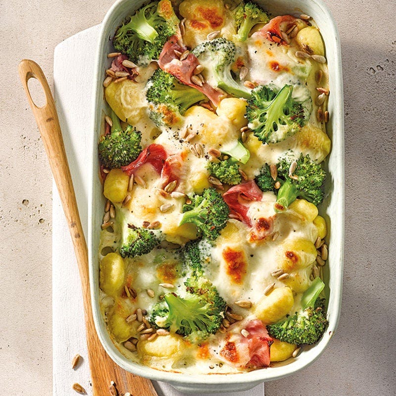 Gnocchiauflauf mit Brokkoli & Schinken